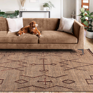 Area Rug, Bedroom Rug, Living Room Rug, Living Area Rug, Indian Rug, Office Carpet, Office Rug, Shop Rug Online, Hemp, Leather, Natural, Brown, Punja, Flat Weave, Traditional