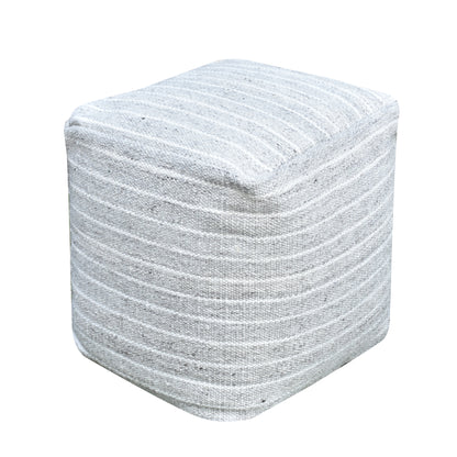 Sion Pouf, Pet, Natural, Pitloom, Flat Weave 