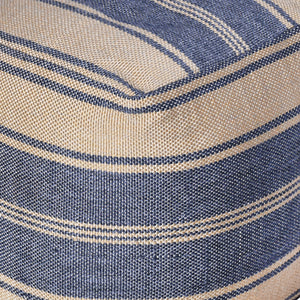 Somero Pouf, Polypropylene, Beige/Navy, Pitloom, Flat Weave 
