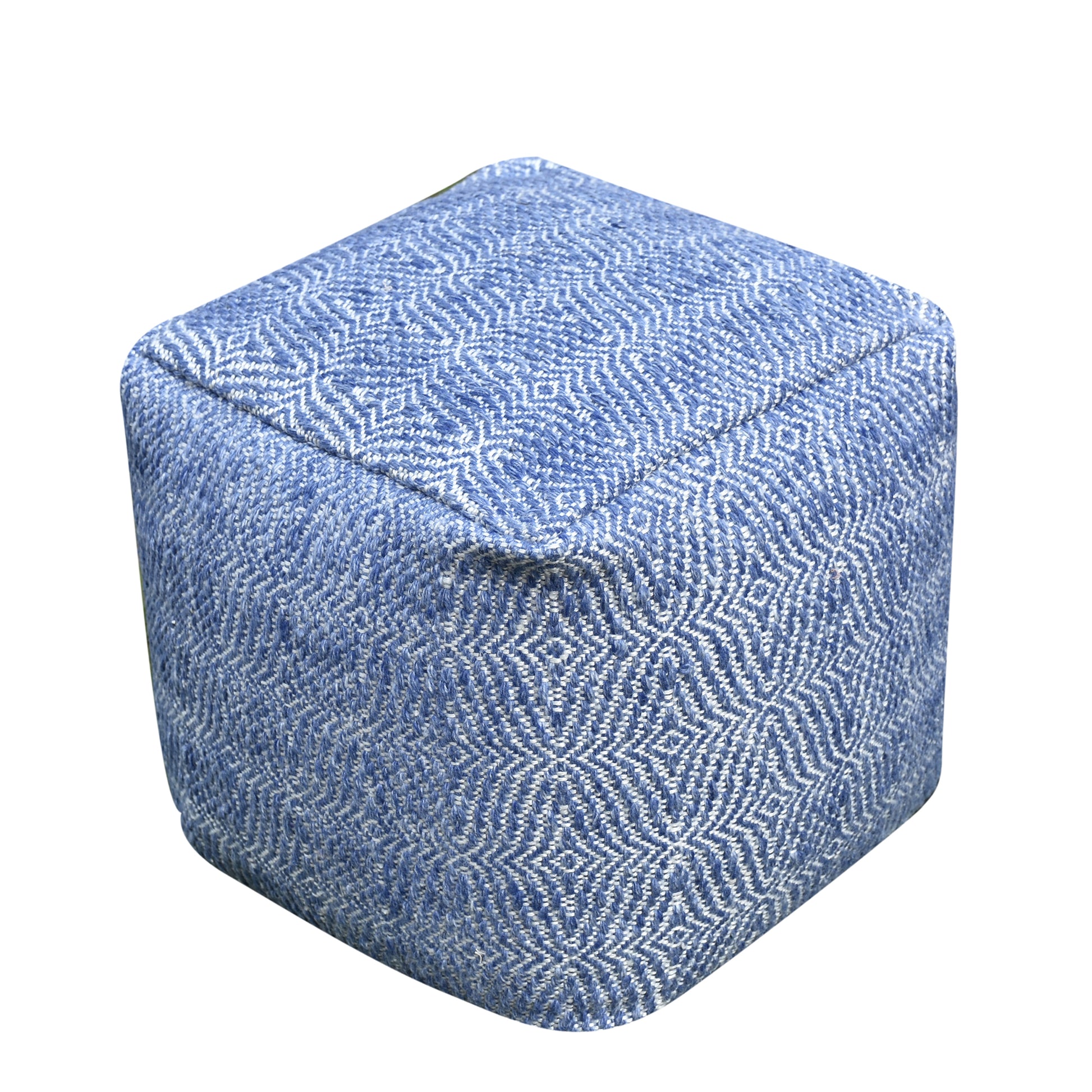 Soweto Pouf, Pet, Blue, Pitloom, Flat Weave 