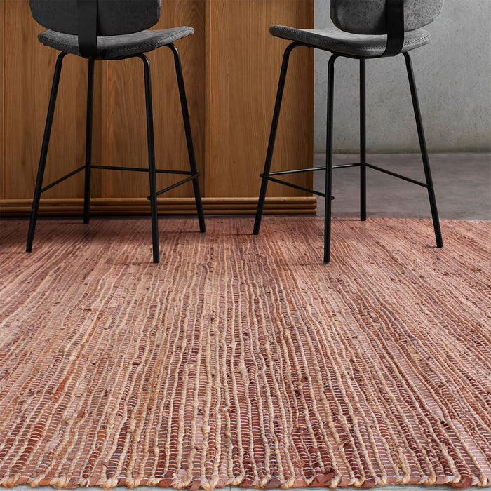 SPICA RUG - RECYLED LEATHER/ HEMP