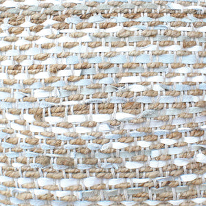 Stables Pillow, Hemp, Leather, Natural, Natural White, Pitloom, Flat Weave 