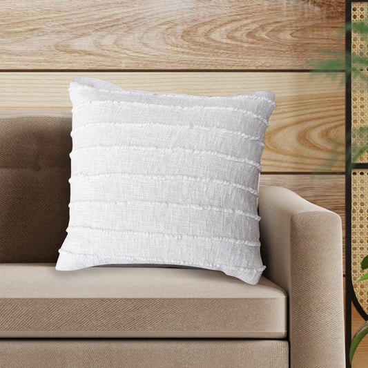 Sikes Cushion, Cotton, Natural White, Bm Fn, All Loop