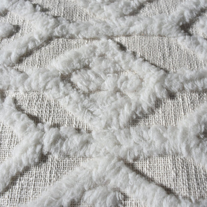Area Rug, Bedroom Rug, Living Room Rug, Living Area Rug, Indian Rug, Office Carpet, Office Rug, Shop Rug Online, Wool, Cotton, Natural White, Bm Sn, All Cut, Diamond