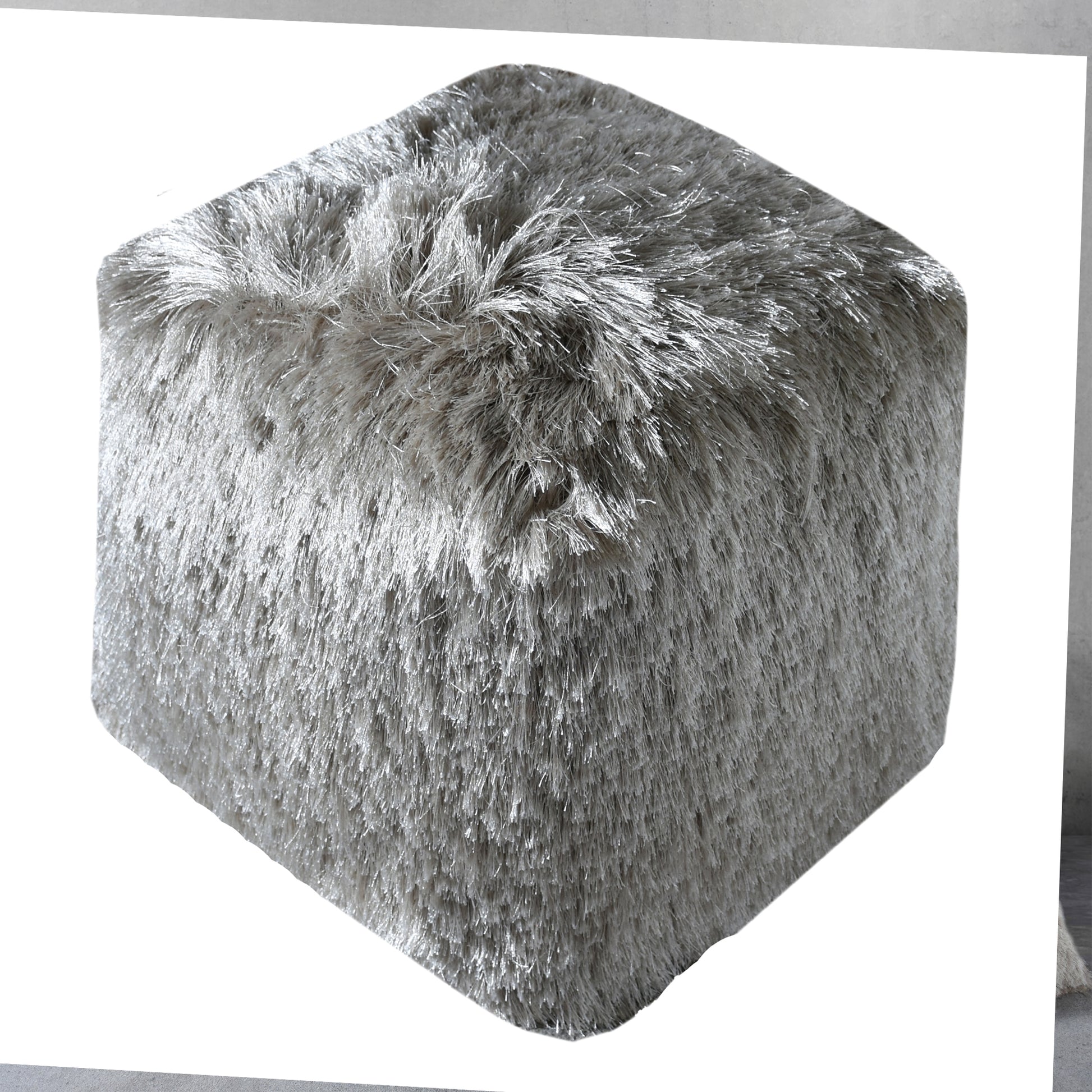 Teton Pouf, Polyester, Dark Grey, Bm Sn, All Cut 