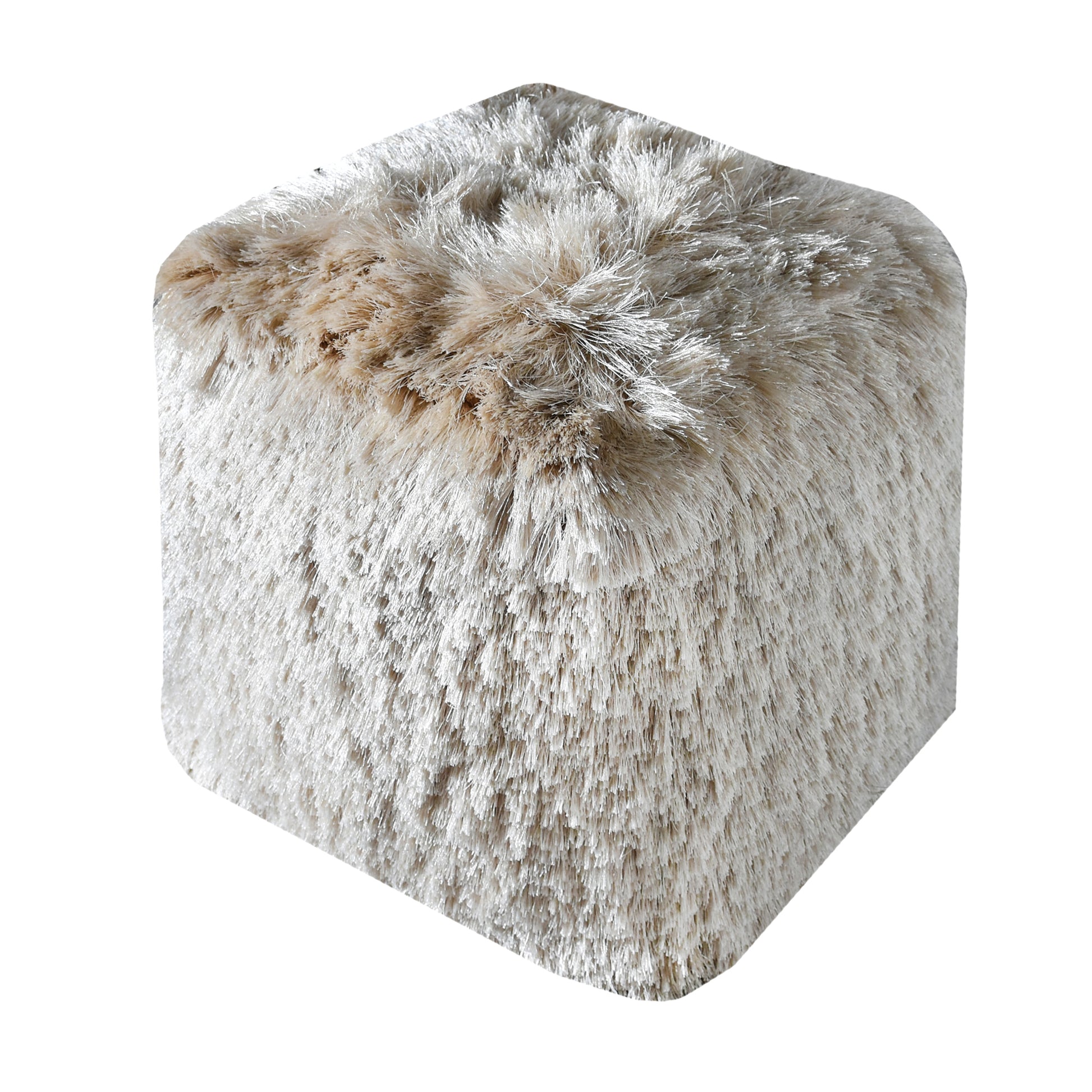 Teton Pouf, Polyester, Dark Beige, Bm Sn, All Cut 