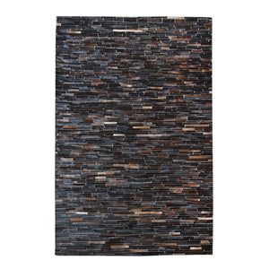 Area Rug, Bedroom Rug, Living Room Rug, Living Area Rug, Indian Rug, Office Carpet, Office Rug, Shop Rug Online, Leather, Dark Brown, Stripes