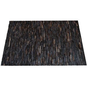 Area Rug, Bedroom Rug, Living Room Rug, Living Area Rug, Indian Rug, Office Carpet, Office Rug, Shop Rug Online, Leather, Dark Brown, Stripes