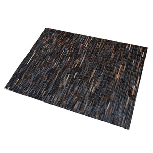 Area Rug, Bedroom Rug, Living Room Rug, Living Area Rug, Indian Rug, Office Carpet, Office Rug, Shop Rug Online, Leather, Dark Brown, Stripes