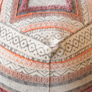 Tigris Pouf, Cotton/ Printed, Multi, Pitloom, All Cut 
