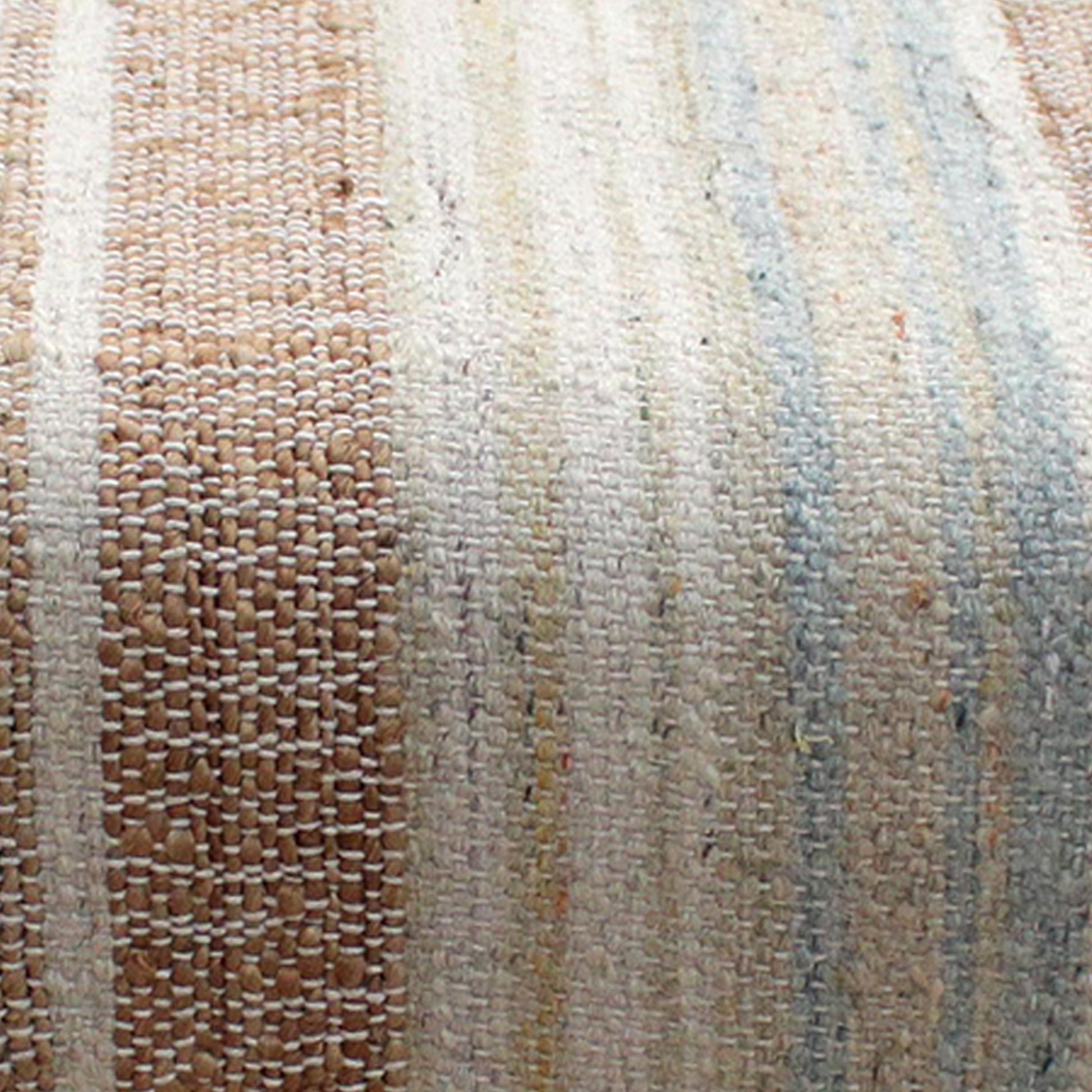 Toponas Bench, Jute, Wool, Natural, Multi, Punja, Flat Weave