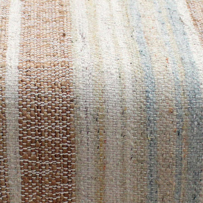 Toponas Bench, Jute, Wool, Natural, Multi, Punja, Flat Weave