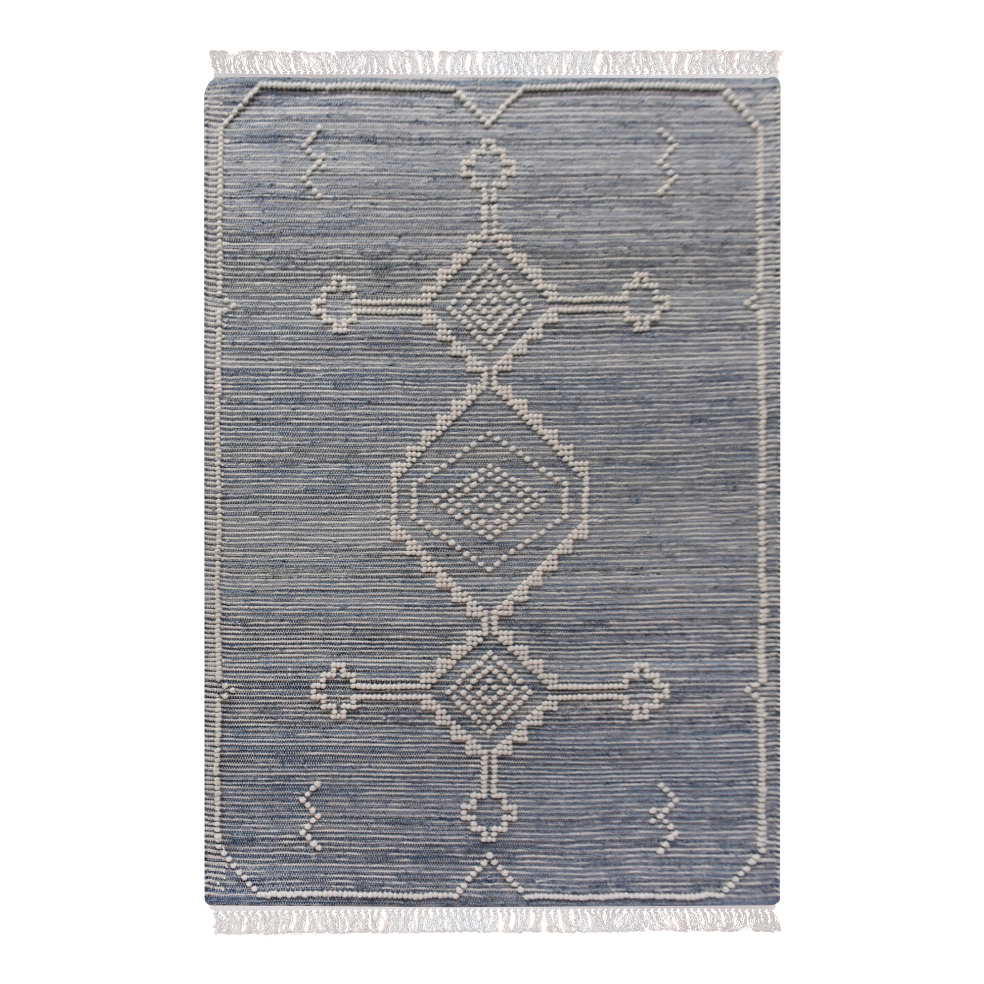 Area Rug, Bedroom Rug, Living Room Rug, Living Area Rug, Indian Rug, Office Carpet, Office Rug, Shop Rug Online, Denim, Wool, Natural White, Blue, bohemian 