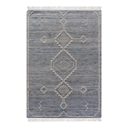 Area Rug, Bedroom Rug, Living Room Rug, Living Area Rug, Indian Rug, Office Carpet, Office Rug, Shop Rug Online, Denim, Wool, Natural White, Blue, bohemian 