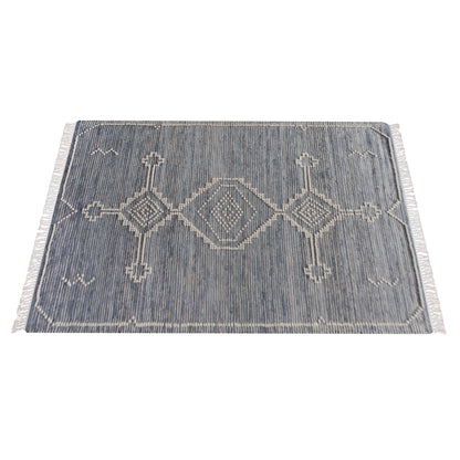 Area Rug, Bedroom Rug, Living Room Rug, Living Area Rug, Indian Rug, Office Carpet, Office Rug, Shop Rug Online, Denim, Wool, Natural White, Blue, bohemian 