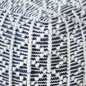 Vaal Pouf, Wool, Natural White/Charcoal, Pitloom, All Loop 