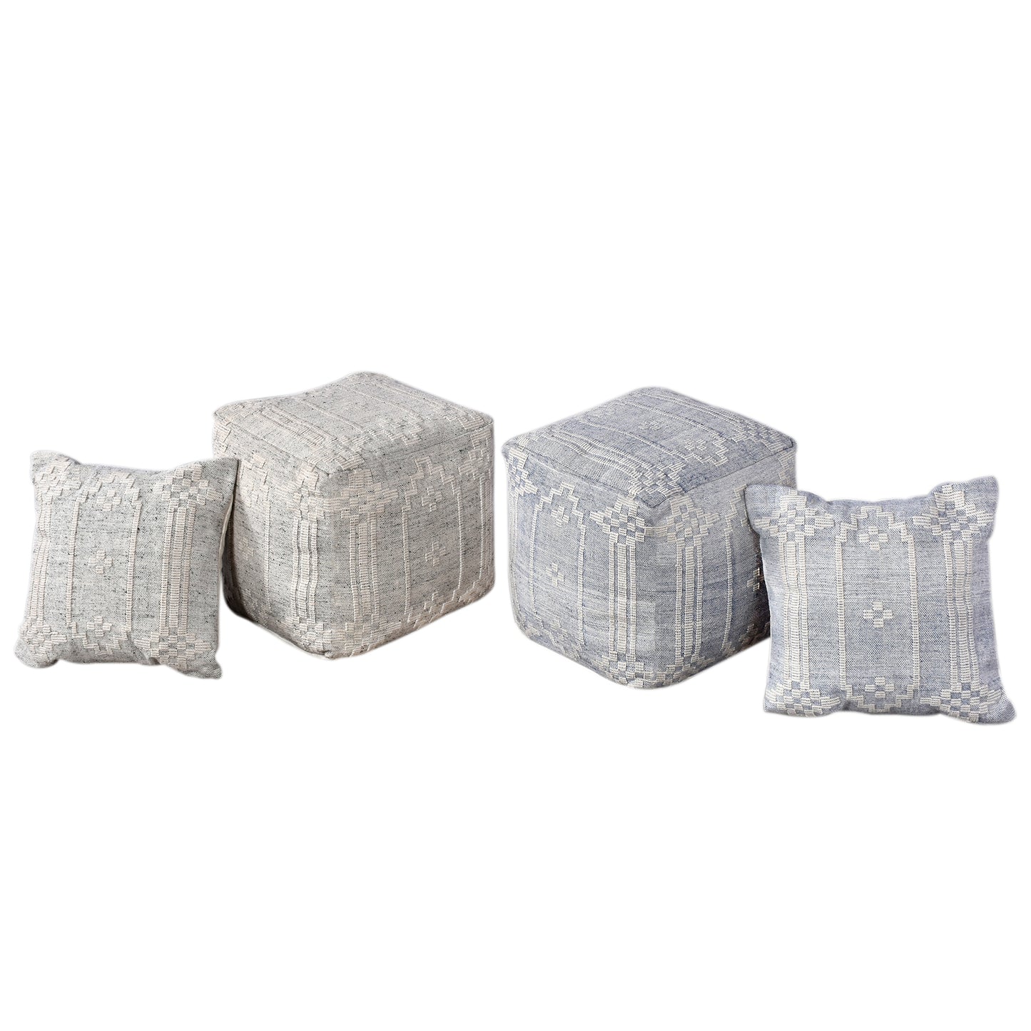 Valence Pouf, Pet, Pitloom, Flat Weave 