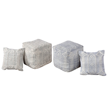 Valence Pouf, Pet, Pitloom, Flat Weave 