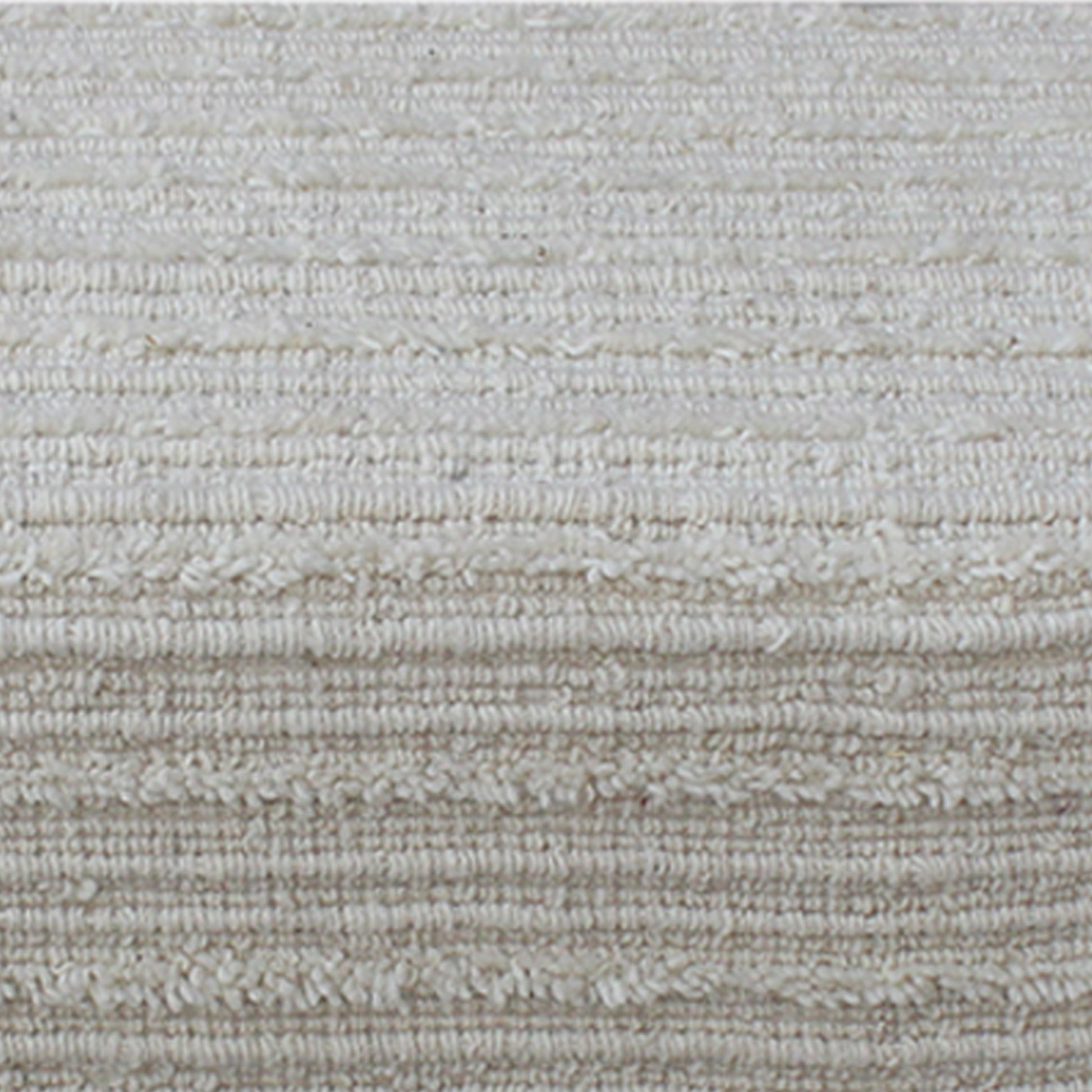 Vesoul Bench, Wool, Polyester, Natural White, Hand woven, Cut And Loop