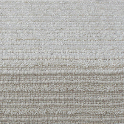 Vesoul Bench, Wool, Polyester, Natural White, Hand woven, Cut And Loop