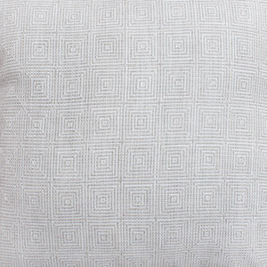 Vindict Cushion, Blended Fabric, Natural White, Machine Made, Flat Weave