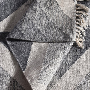 Area Rug, Bedroom Rug, Living Room Rug, Living Area Rug, Indian Rug, Office Carpet, Office Rug, Shop Rug Online, Pet, Grey, Natural White, Punja, Flat Weave, Geometrical