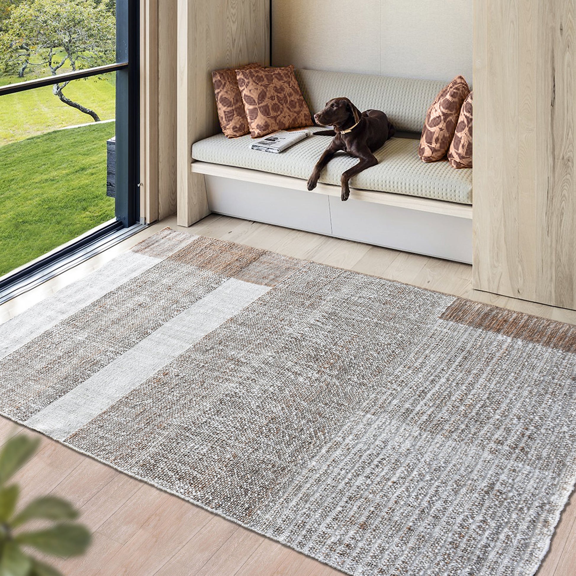 Area Rug, Bedroom Rug, Living Room Rug, Living Area Rug, Indian Rug, Office Carpet, Office Rug, Shop Rug Online, Hemp, Natural, Natural White, Boho-Chic