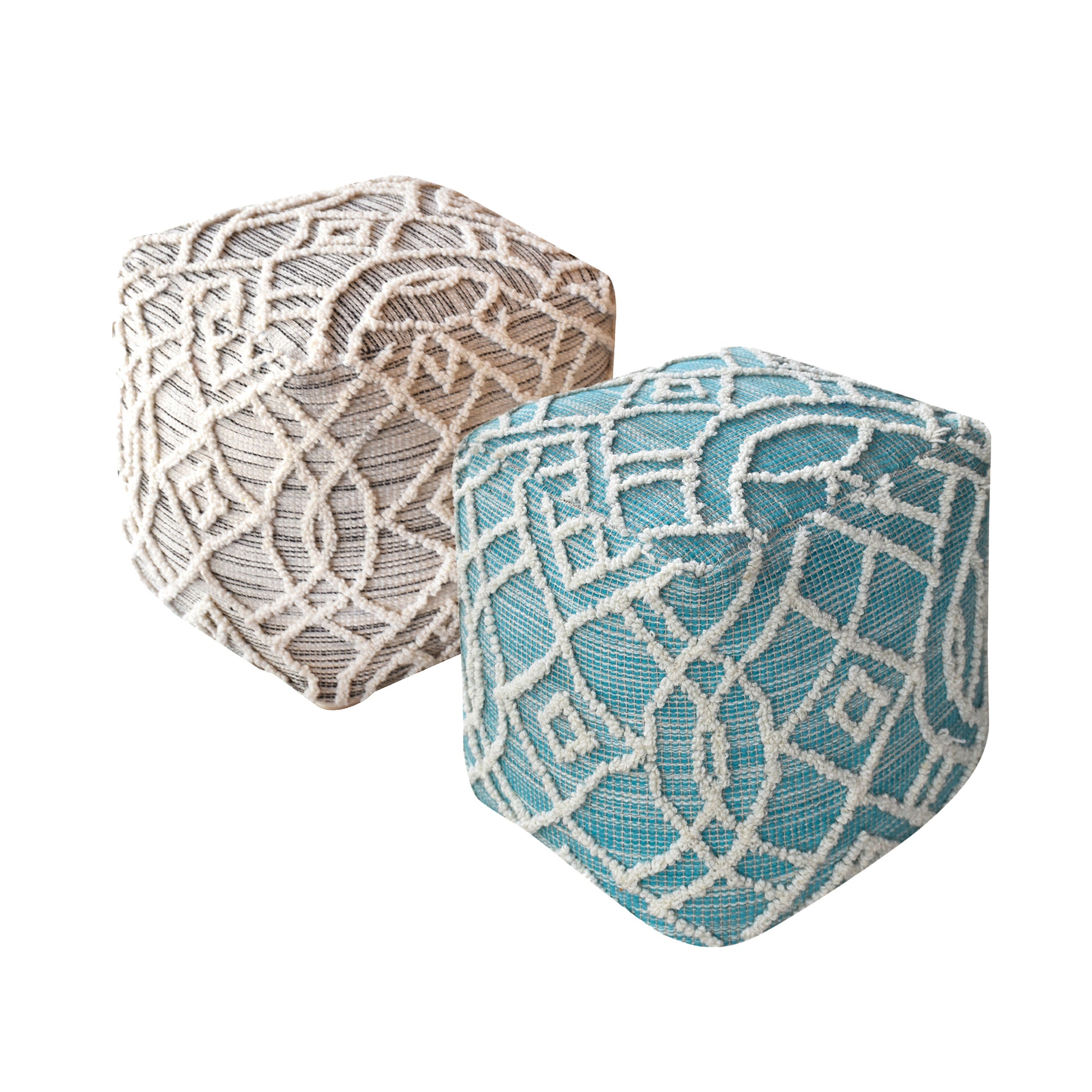 Warley Pouf, Wool, Hand woven, All Loop 