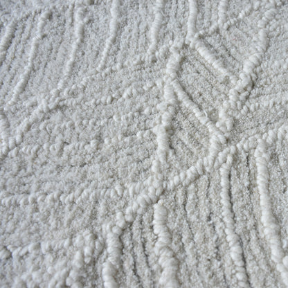 Area Rug, Bedroom Rug, Living Room Rug, Living Area Rug, Indian Rug, Office Carpet, Office Rug, Shop Rug Online, Wool, Grey, Natural White, Hand tufted, Cut And Loop, Modern