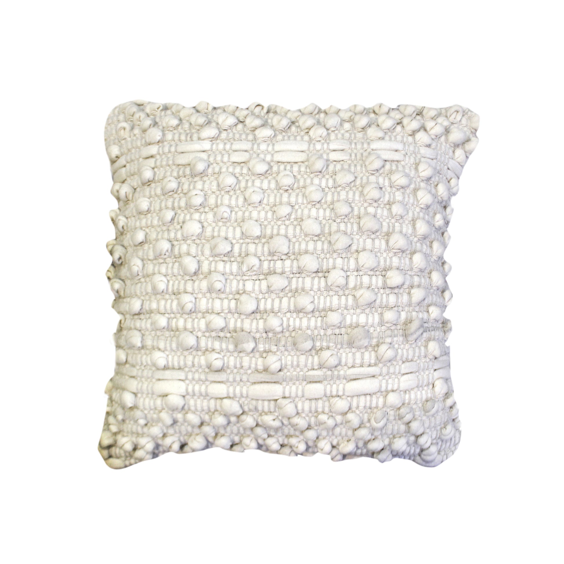 Weddell Pillow, Cotton, Natural White, Pitloom, All Loop