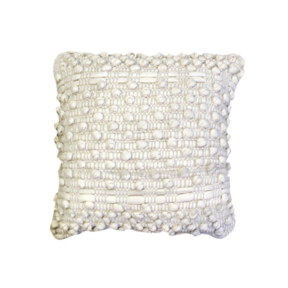 Weddell Pillow, Cotton, Natural White, Pitloom, All Loop