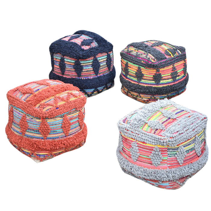 WEXFORD POUF - COTTON/ RECYCLED FABRIC