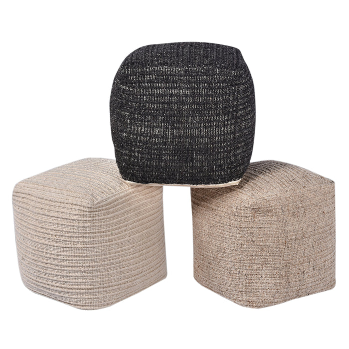WILCOX-II POUF - WOOL