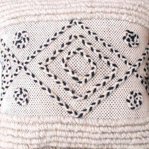 Yapen Pillow, Wool, Natural White, Charcoal, Pitloom, All Loop