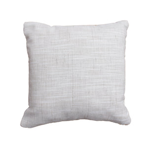 Zarona Cushion, Blended Fabric, Natural White, Machine Made, Flat Weave