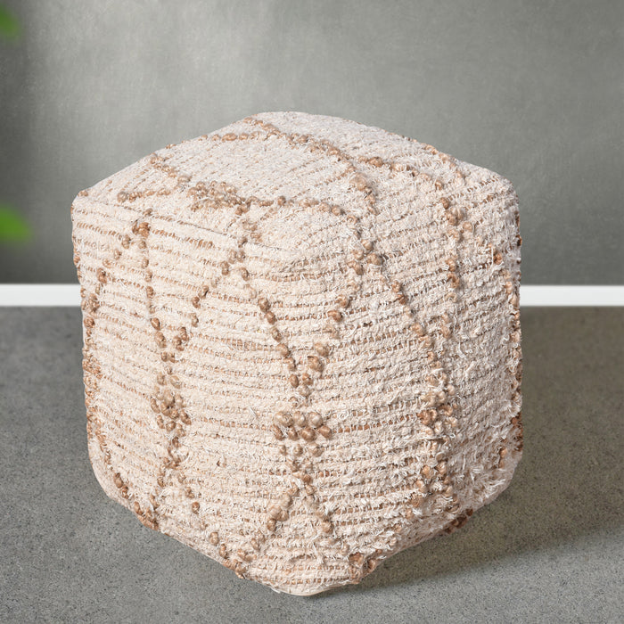 ZALANE POUF - JUTE/ COTTON SALVAGE
