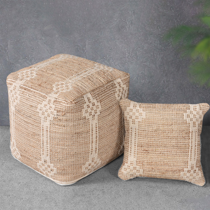 BOSHO POUF - JUTE/ COTTON