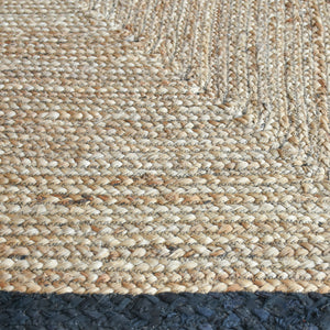 Area Rug, Bedroom Rug, Living Room Rug, Living Area Rug, Indian Rug, Office Carpet, Office Rug, Shop Rug Online, Hemp, Recycled Fabric, Charcoal, Natural, Hm Stitching, Flat Weave, Braided