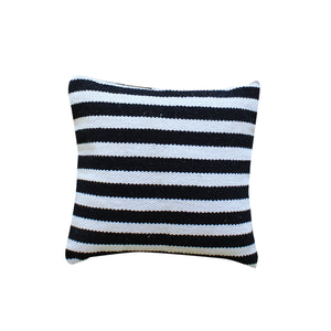 Oliver Pillow, Cotton, Natural White, Charcoal, Pitloom, Flat Weave