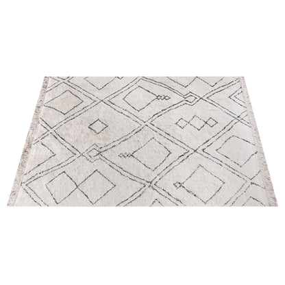 Area Rug, Bedroom Rug, Living Room Rug, Living Area Rug, Indian Rug, Office Carpet, Office Rug, Shop Rug Online, Cotton, Natural White, Brown, Bm Sn, All Cut, geometrical